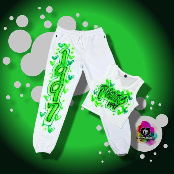 Airbrush Crop Tops & Joggers - Custom Streetwear