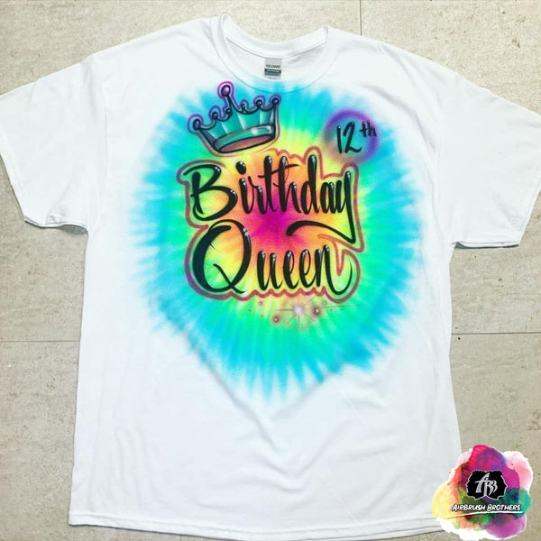 Airbrush Tye Dye Name Design T Shirt