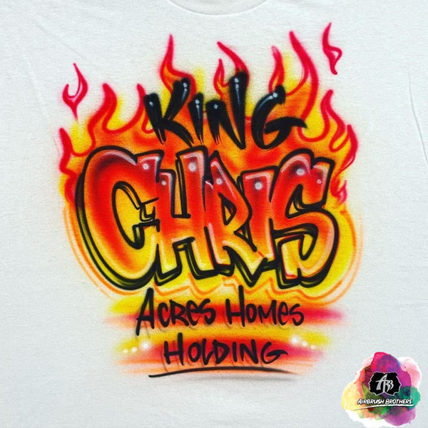 Airbrush King Flames Shirt Design – Airbrush Brothers