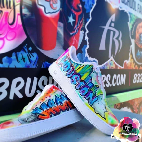 AirbrushBrothers Custom Airbrushed Graffiti Nike Shoes 9.0
