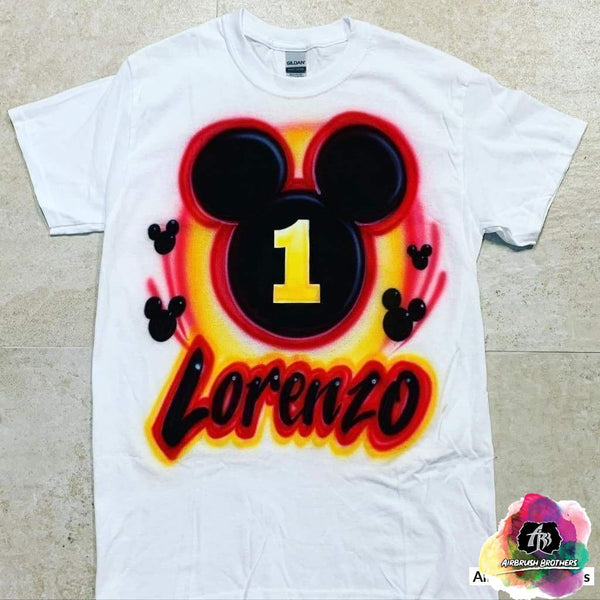 custom airbrush birthday shirts Minnie Mouse Birthday Design