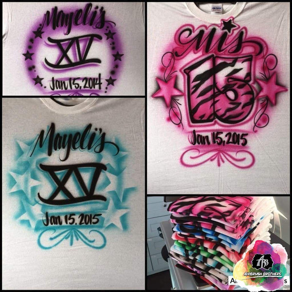 Airbrush Mis Quince Star Design Airbrush Brothers