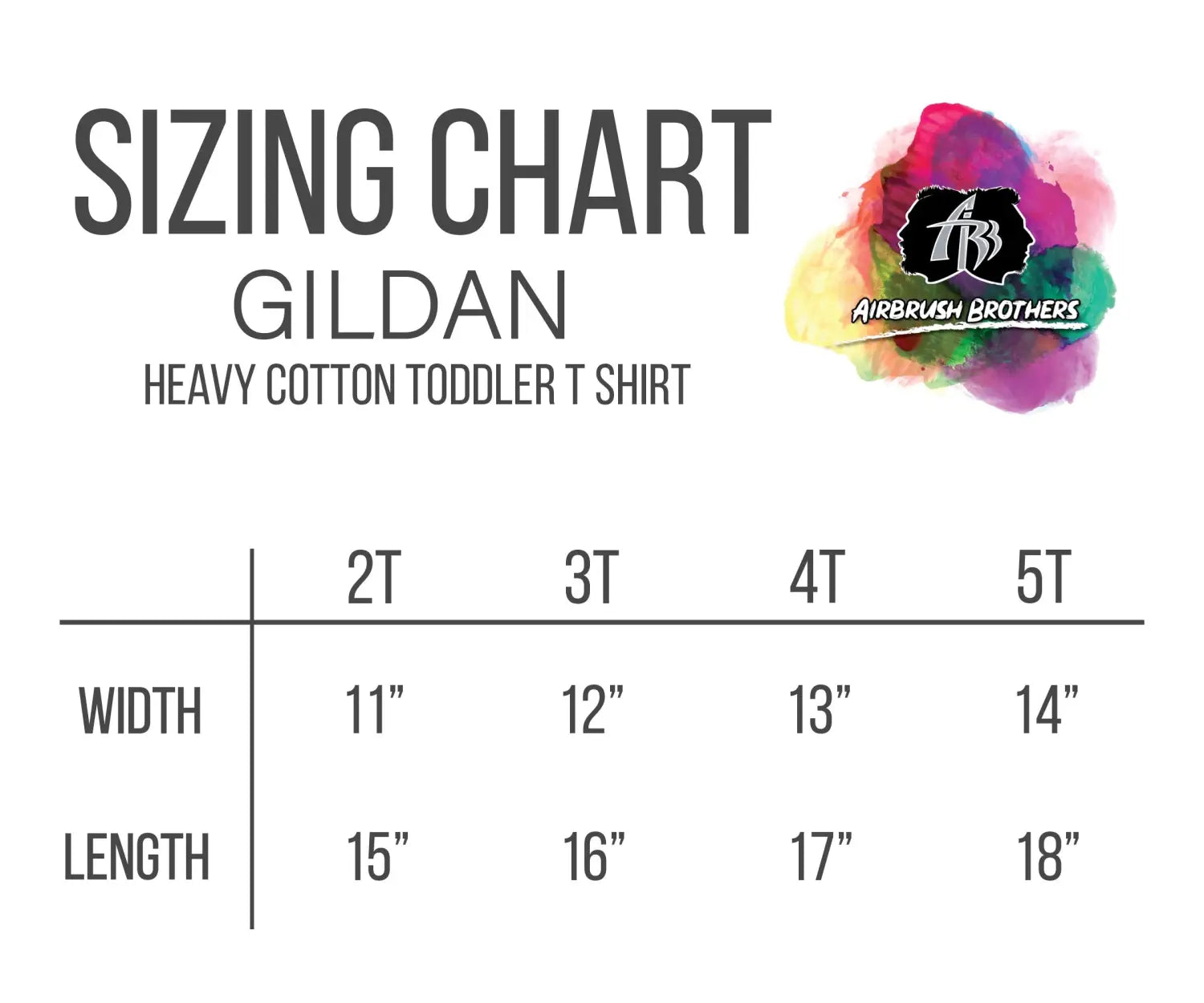 Size Chart T Shirt