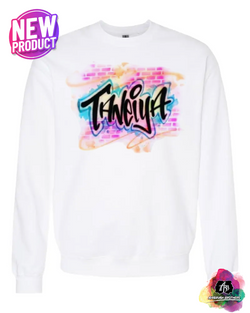 airbrush custom spray paint  Airbrush 90's Shirt Design | Winter Edition shirts hats shoes outfit  graffiti 90s 80s design t-shirts  Airbrush Brothers Sweatshirt