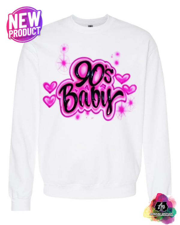 airbrush custom spray paint  Airbrush 90s Baby Crop Top | Winter Edition shirts hats shoes outfit  graffiti 90s 80s design t-shirts  Airbrush Brothers Sweatshirt