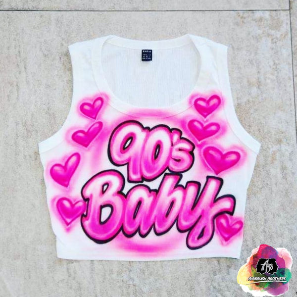airbrush custom spray paint  Airbrush Baby Crop Top Design shirts hats shoes outfit  graffiti 90s 80s design t-shirts  Airbrush Brothers
