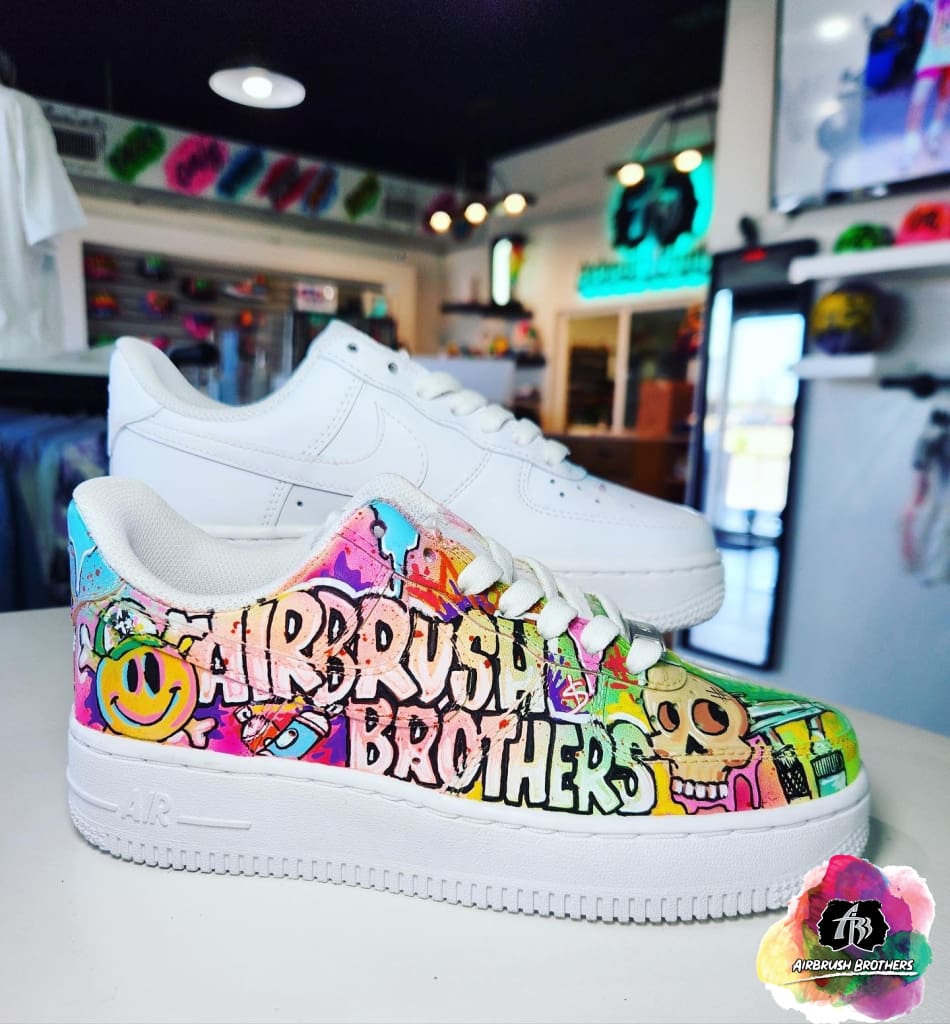 Airbrush Custom Fun Graffiti Shoe Design - Main Image