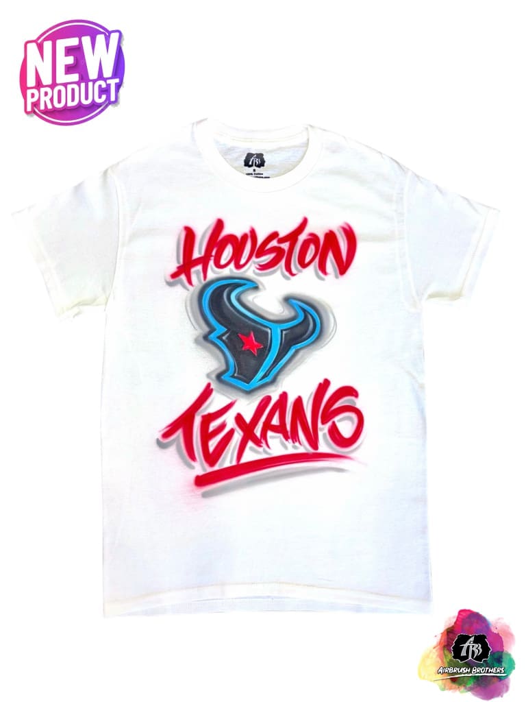 Airbrush Houston Texans Toro Shirt Design 4T / Yes