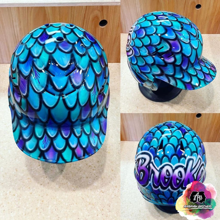 Airbrush Mermaid Scales Design (Full Helmet) – Airbrush Brothers