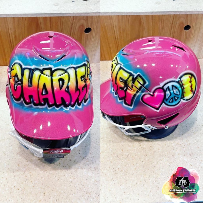 Airbrush Peace & Love Helmet Design – Airbrush Brothers