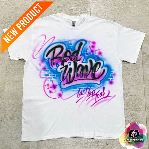 airbrush custom spray paint  Airbrush Rod Wave Last Lap Tour Shirt shirts hats shoes outfit  graffiti 90s 80s design t-shirts  Airbrush Brothers Shirt