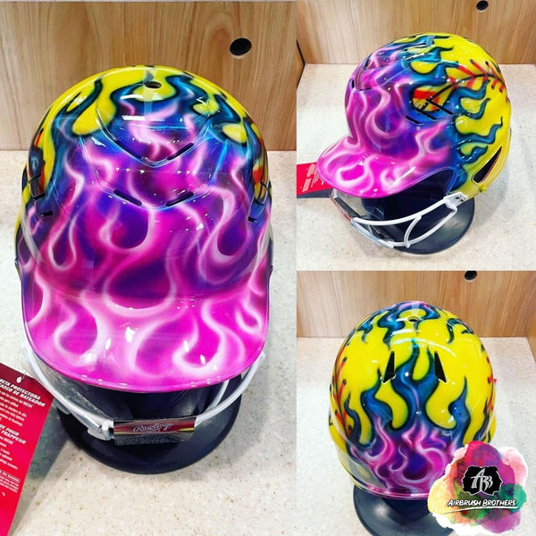 custom painted 3 4 motorcycle helmets Hand Tiger, Dragon & Phoenix Retro Helmet COPPER FLAME CUSTOM 3/4 OPEN