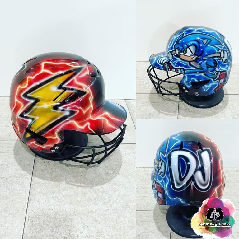 Airbrush Sonic Design (Full Helmet) – Airbrush Brothers Airbrush Sonic Design (Full Helmet) – Airbrush Brothers