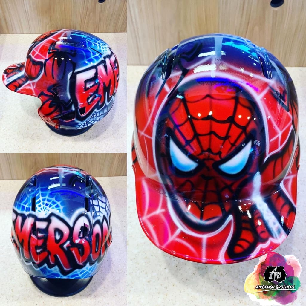 Airbrush Spiderman Design (Full Helmet) – Airbrush Brothers Airbrush Spiderman Design (Full Helmet) – Airbrush Brothers