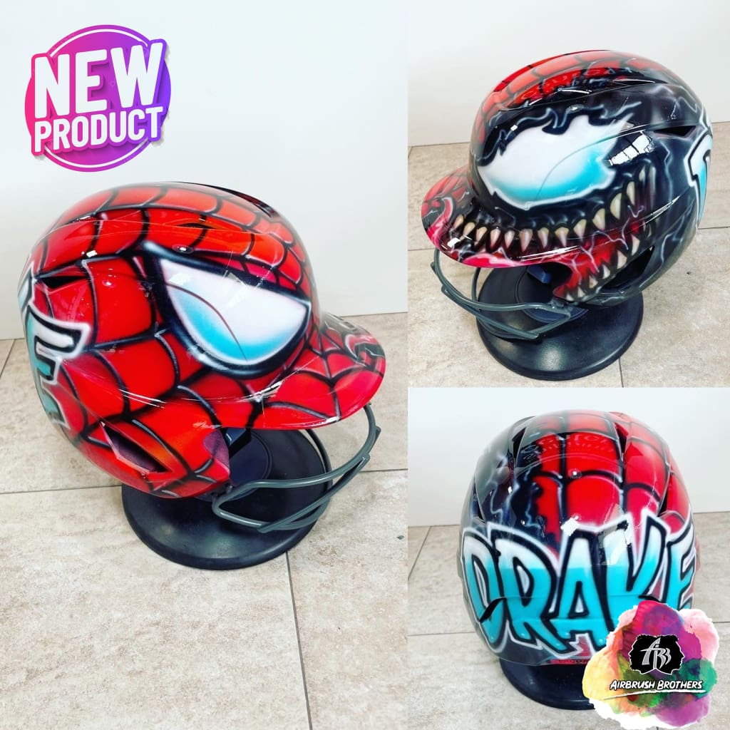 Airbrush Spiderman Venom Design (Full Helmet) – Airbrush Brothers