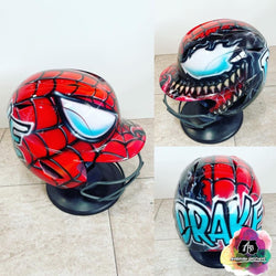 Airbrush Spiderman & Venom Design (Full Helmet) – Airbrush Brothers