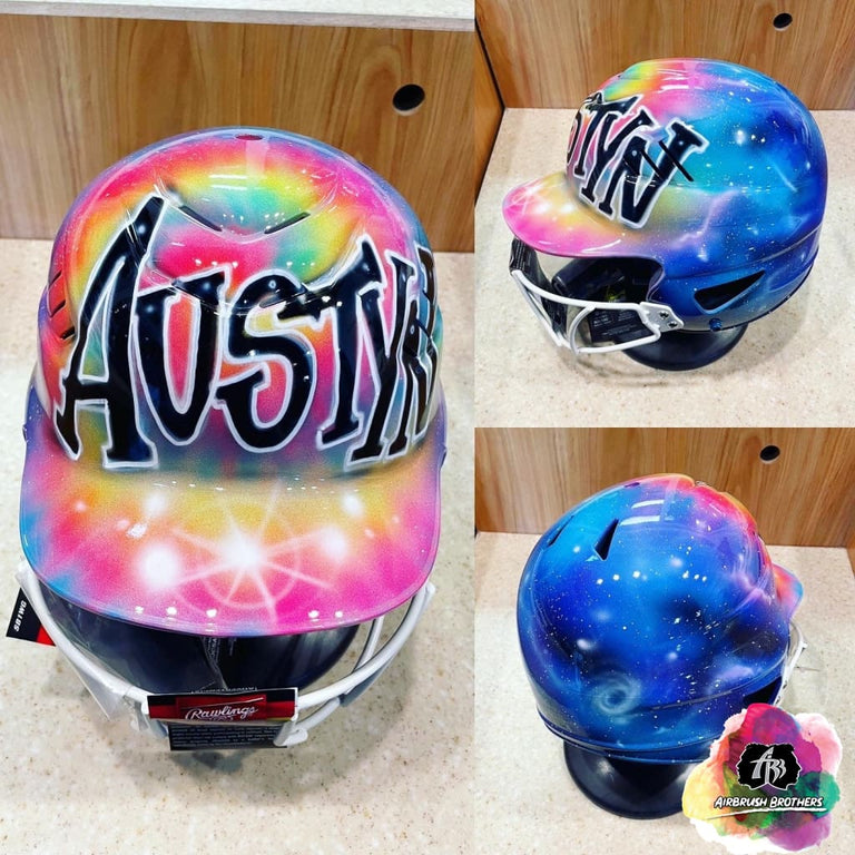 Airbrush Tie Dye Design Full Helmet Airbrush Brothers