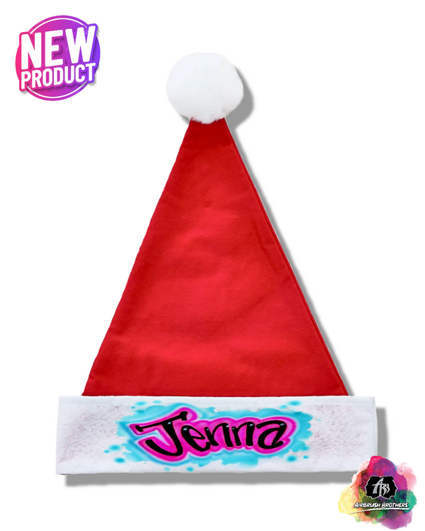 airbrush custom spray paint  Dots Santa Hat | Christmas Edition shirts hats shoes outfit  graffiti 90s 80s design t-shirts  Airbrush Brothers Santa Hat