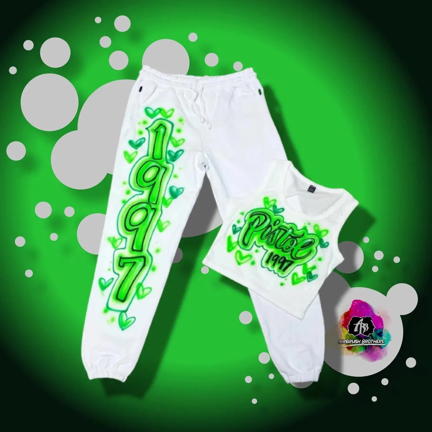 Airbrush Crop Tops & Joggers