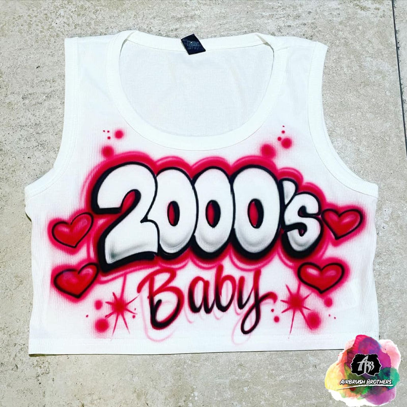 airbrush custom spray paint  Airbrush 2000s Baby Crop Top shirts hats shoes outfit  graffiti 90s 80s design t-shirts  Airbrush Brothers