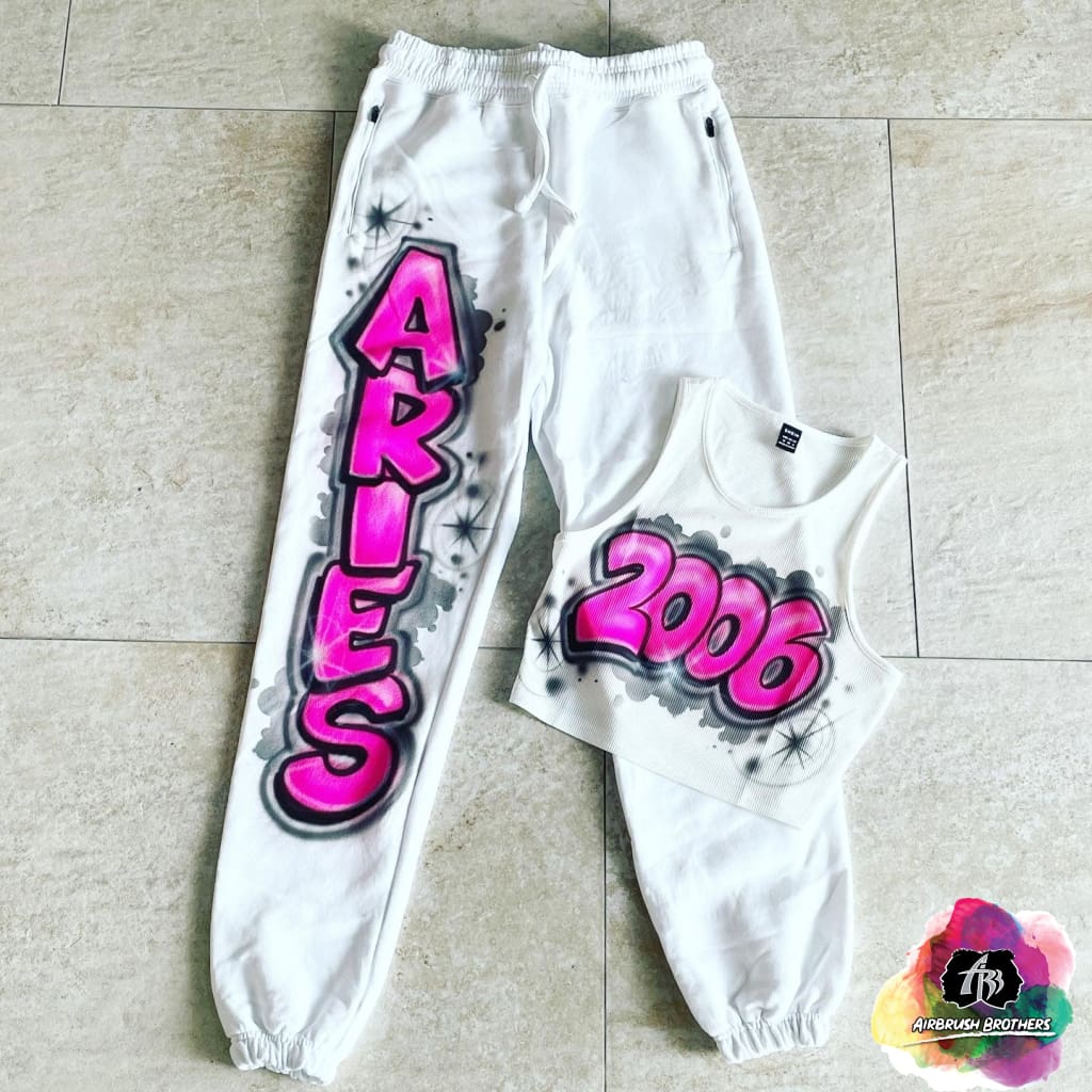 Airbrush 2000s Crop Top And Jogger Set – Airbrush Brothers