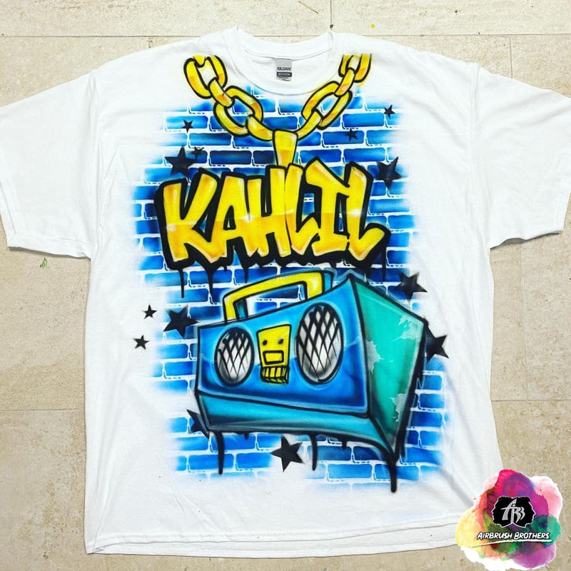 Airbrush 90's Boombox w/ Stars Shirt Design – Airbrush Brothers