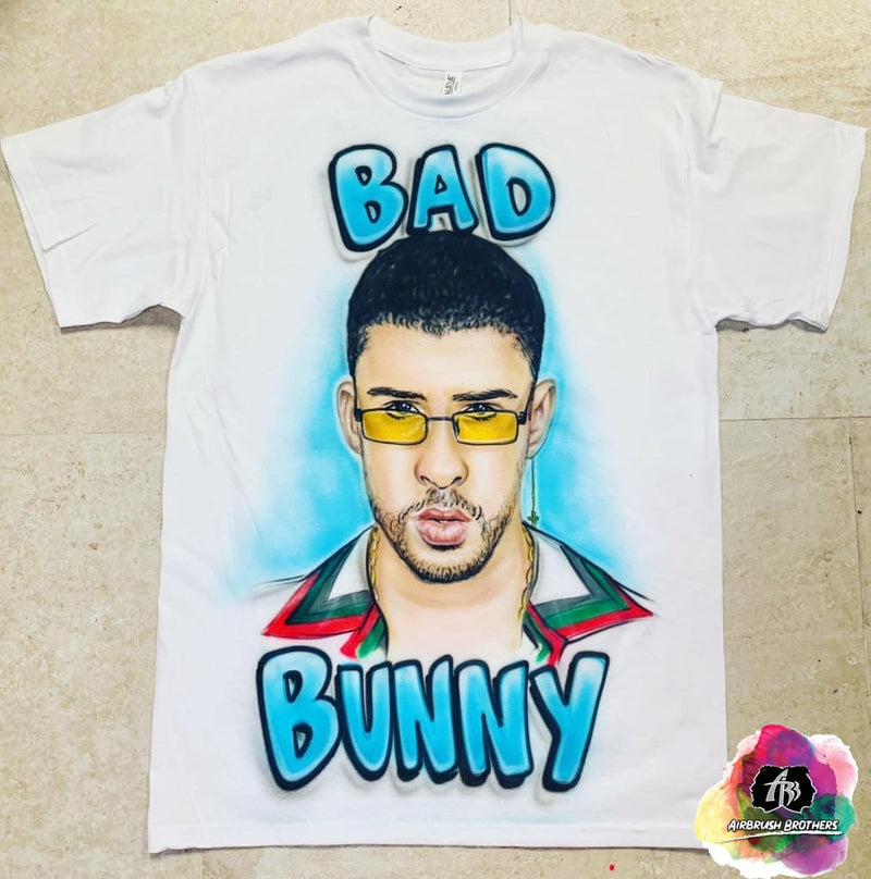 Airbrush Bad Bunny Shirt Design 12 MOS / No