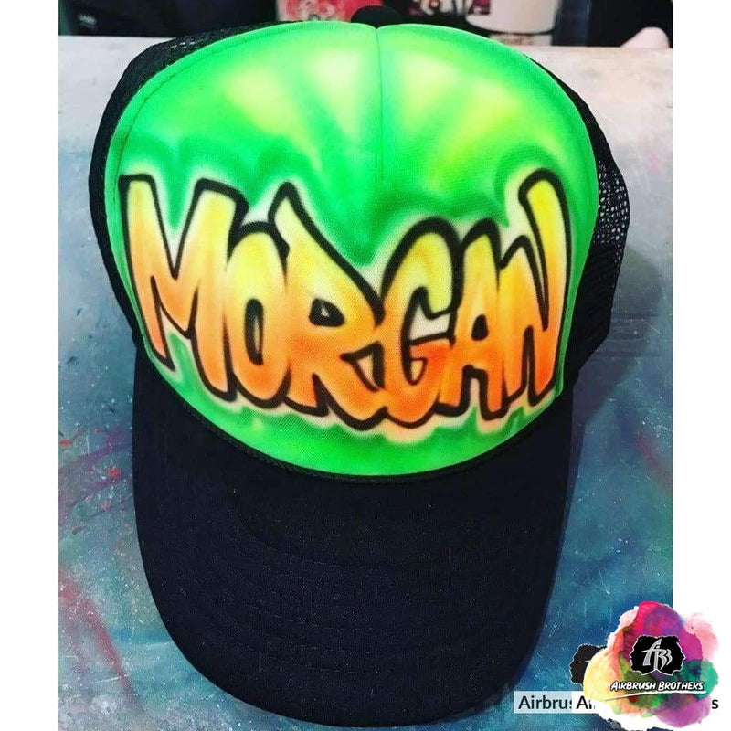 airbrush custom spray paint Airbrush Hat Graffiti Bubble Design shirts hats shoes outfit graffiti 90s 80s design t-shirts Airbrush Brothers Hats