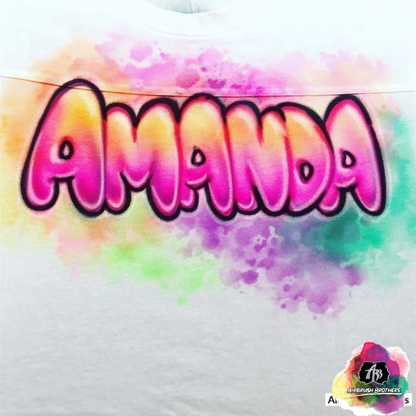 Airbrush Bubble Name Shirt Design