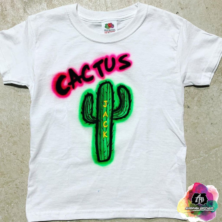 Airbrush Cactus Jack Shirt Design Adult 3X / No