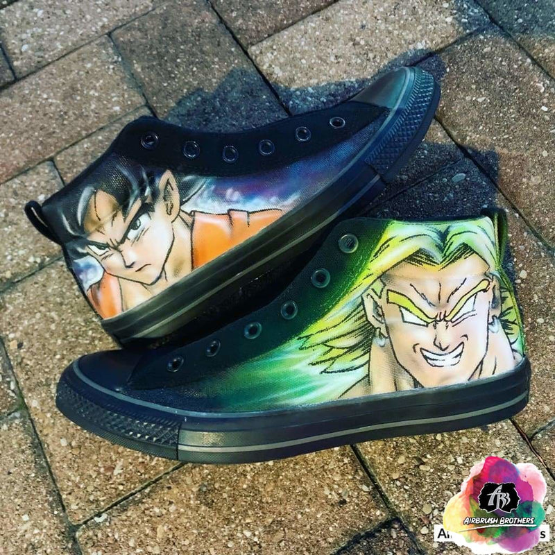 Airbrush Dragon Ball Shoe Design
