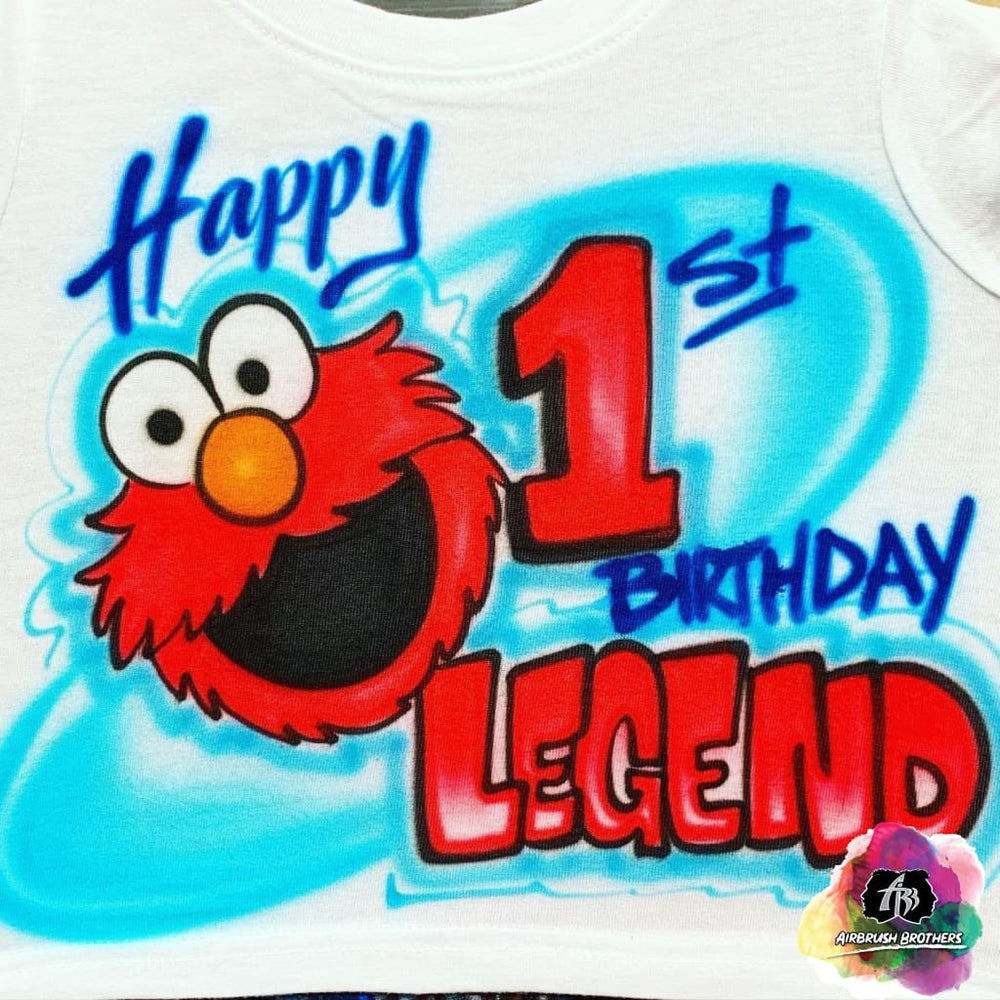 Elmo first birthday shirt best sale