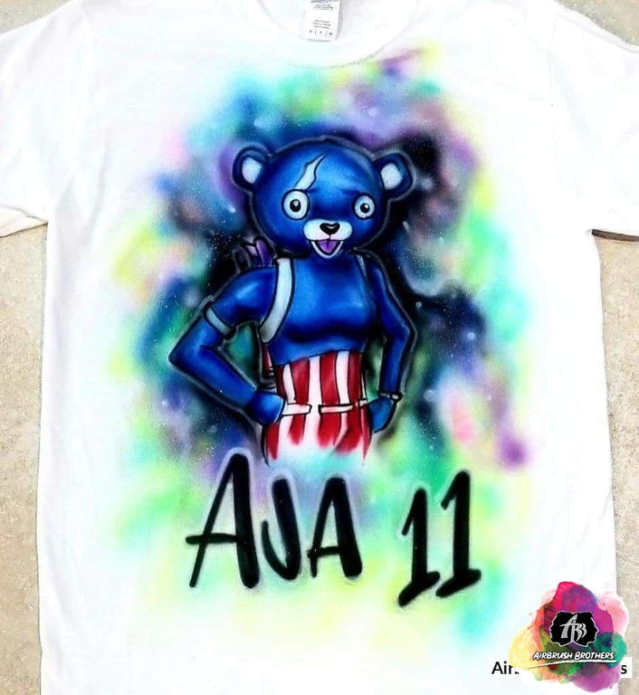 Regular Fit Spray On Teddy Graphic T-shirt