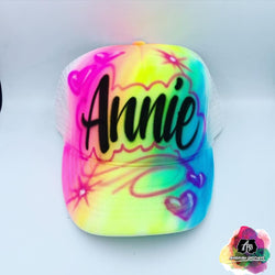 airbrush custom spray paint Airbrush Hat Graffiti Bubble Design shirts hats shoes outfit graffiti 90s 80s design t-shirts Airbrush Brothers Hats