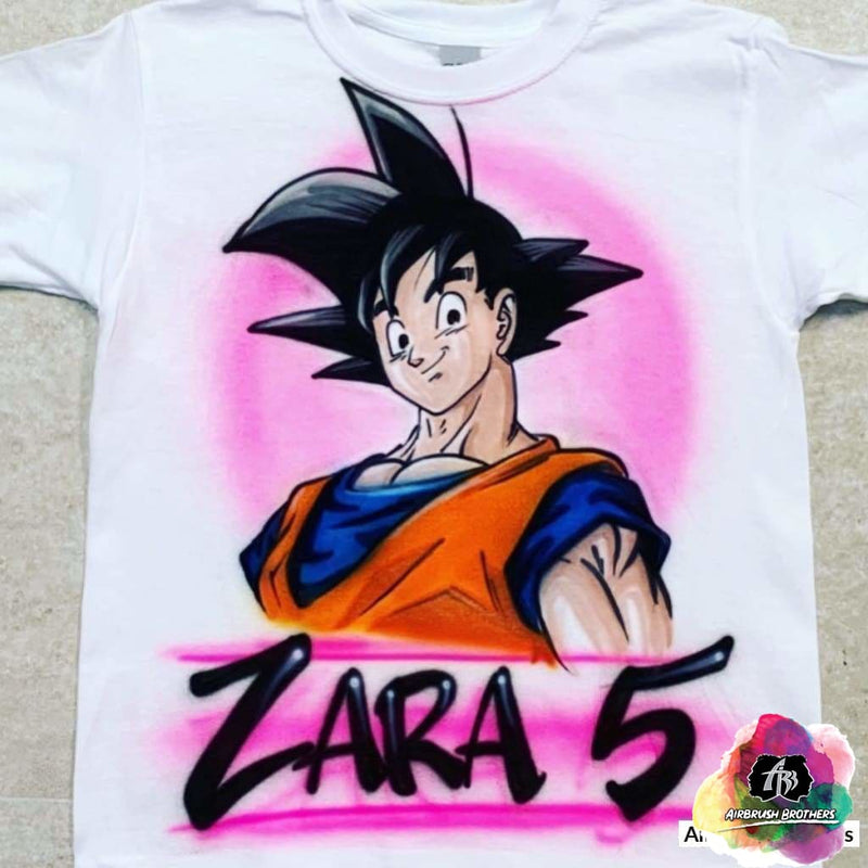 Airbrush Goku Cartoon Design custom t shirt online
