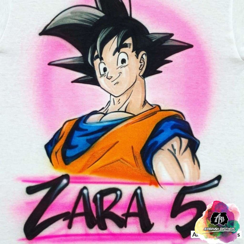 Airbrush Goku Cartoon Design custom t shirt online