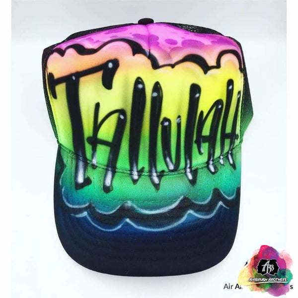 Airbrush Graffiti Spray Paint with Name Hat Design