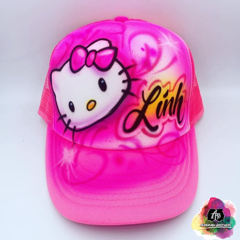 Airbrush Hello Kitty Hat Design – Airbrush Brothers