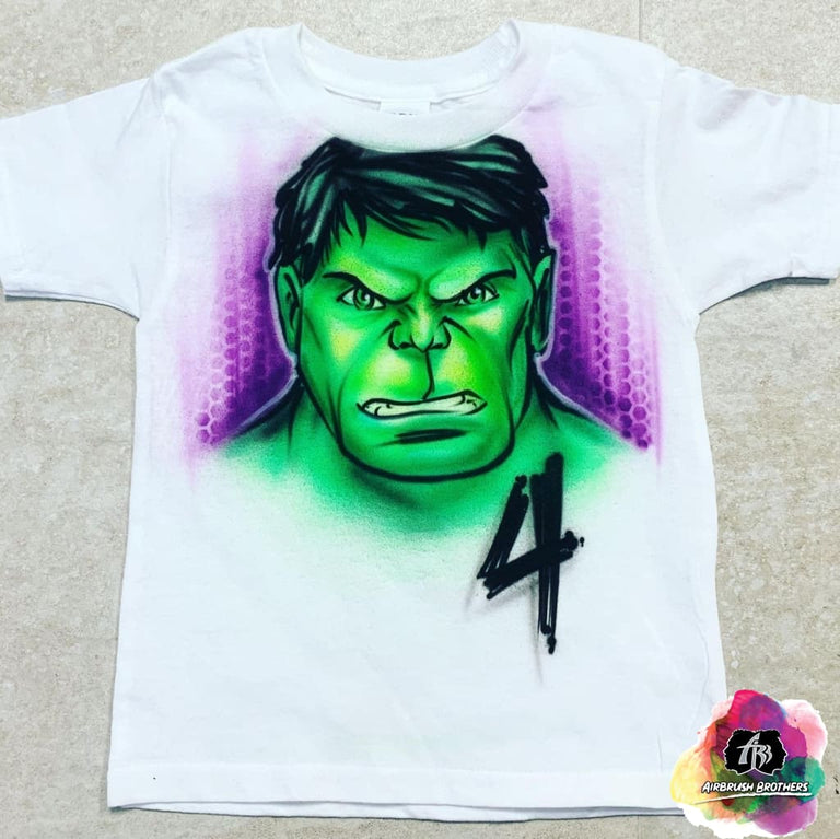 Airbrush Hulk Face Birthday Shirt Design – Airbrush Brothers