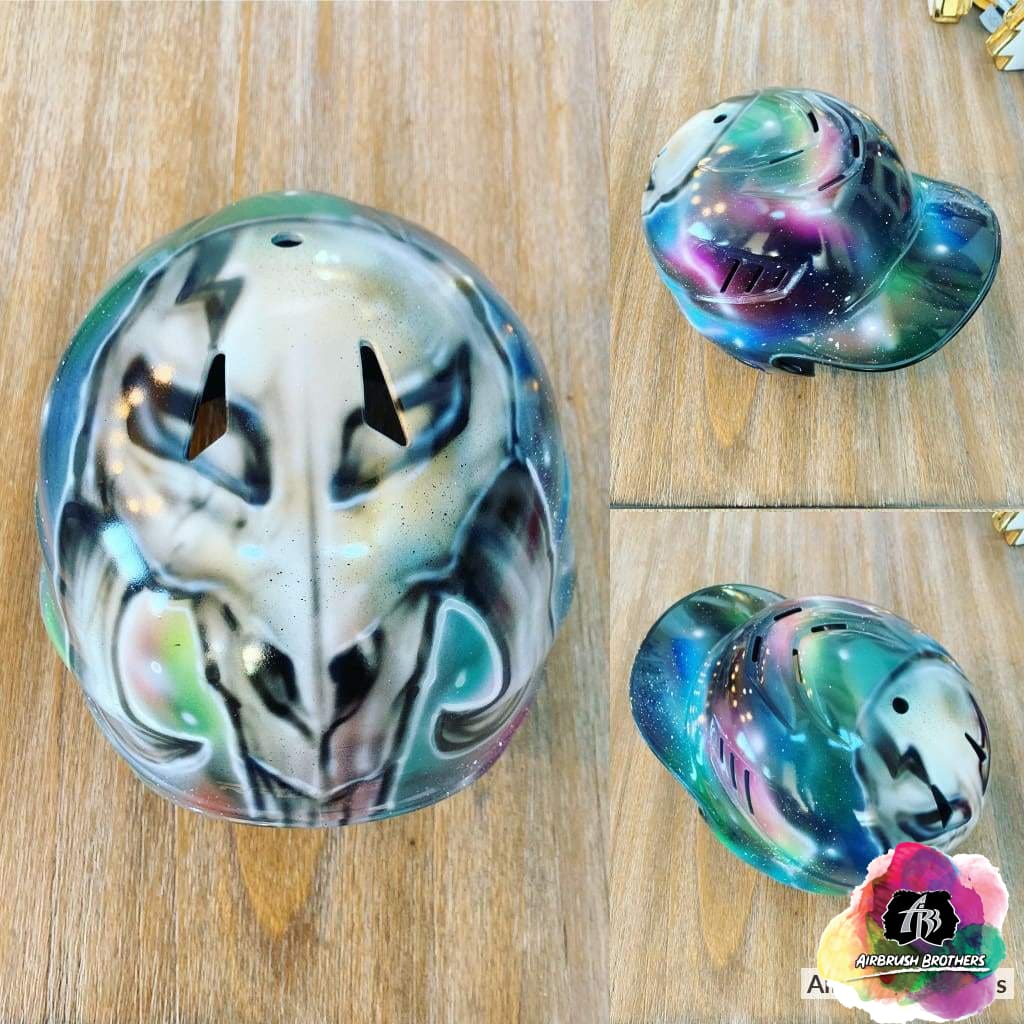 creative motorcycle helmet designs Airbrush Mandalorian Helmet Design – Airbrush Brothers