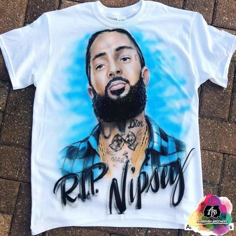 airbrush custom spray paint  Airbrush Memorial Portrait shirts hats shoes outfit  graffiti 90s 80s design t-shirts  AirbrushBrothers Shirt