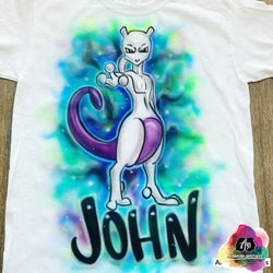 Airbrush Mewtwo Shirt Design