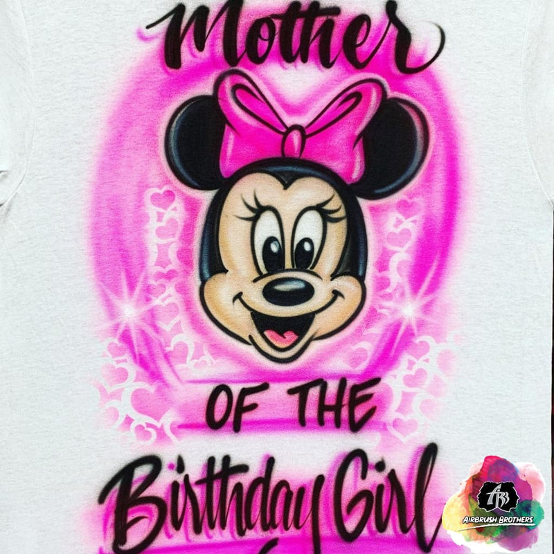 airbrush custom spray paint  Airbrush Minnie Mouse Design shirts hats shoes outfit  graffiti 90s 80s design t-shirts  AirbrushBrothers Shirt