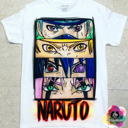 airbrush custom spray paint  Airbrush Naruto Characters Shirt Design shirts hats shoes outfit  graffiti 90s 80s design t-shirts  Airbrush Brothers Shirt