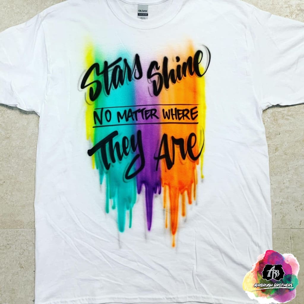 Airbrush Paint Dripping Shirt Design Adult L / Yes