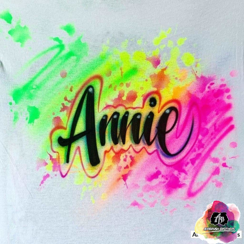 Airbrush Rainbow Splatter Shirt Design