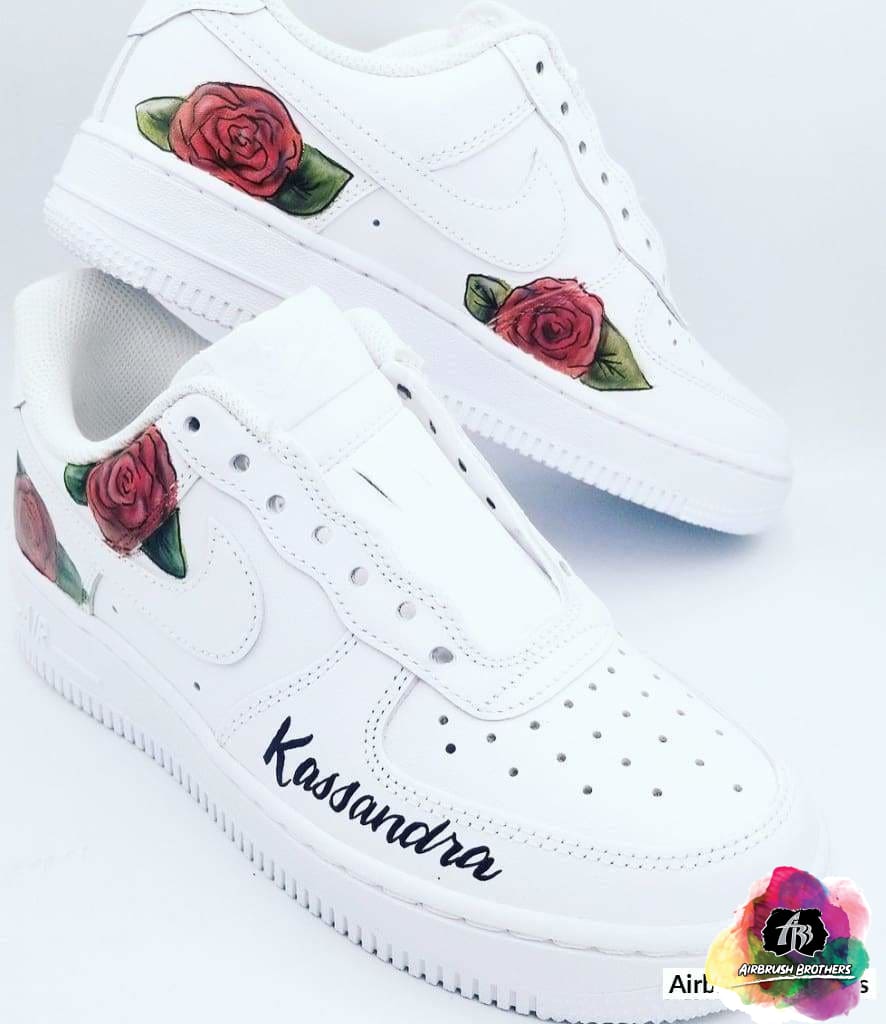 Custom Airbrush Shoes with Roses – Airbrush Brothers