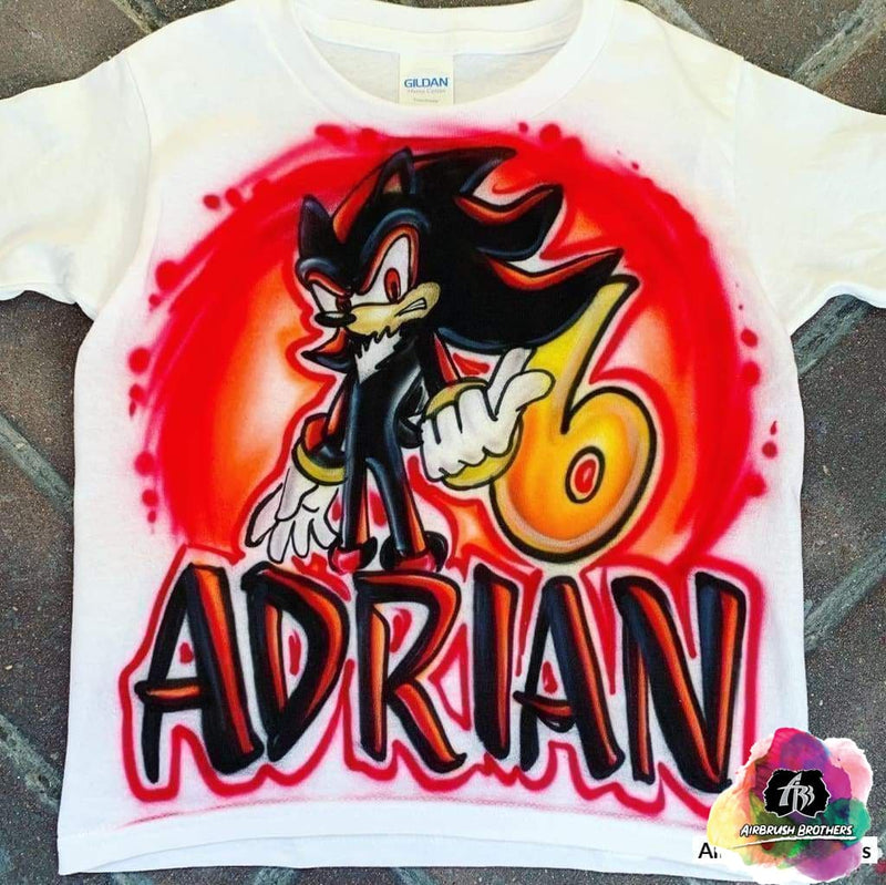 Airbrush Shadow the Hedgehog Shirt Design – Airbrush Brothers