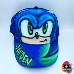 Airbrush Sonic the Hedgehog Hat Design