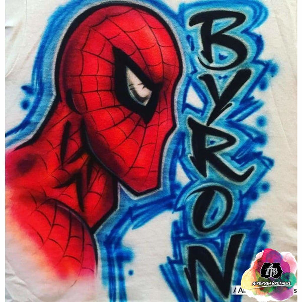 Airbrush spider man Shirt Design